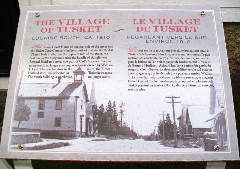 The/Le Village of Tusket Marker. Click for full size. The/Le Village of Tusket Marker image. Click for full size.