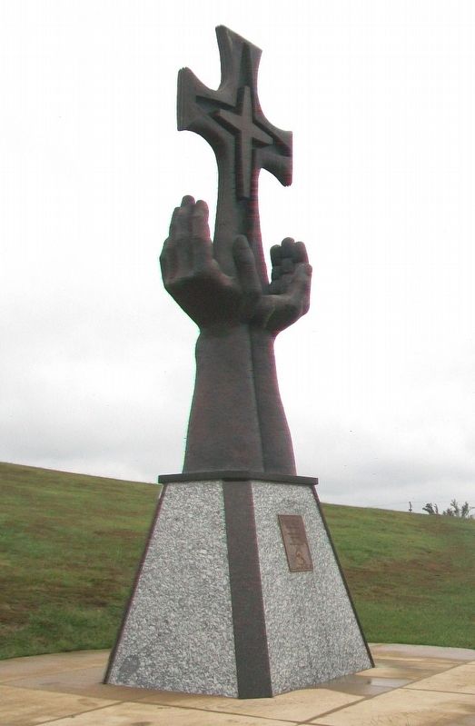 Compassion Sculpture and Marker image. Click for full size.