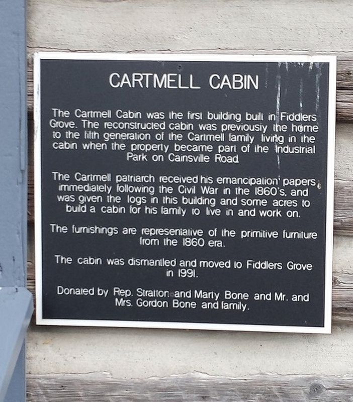 Cartmell Cabin Marker. Click for full size. Cartmell Cabin Marker image. Click for full size.
