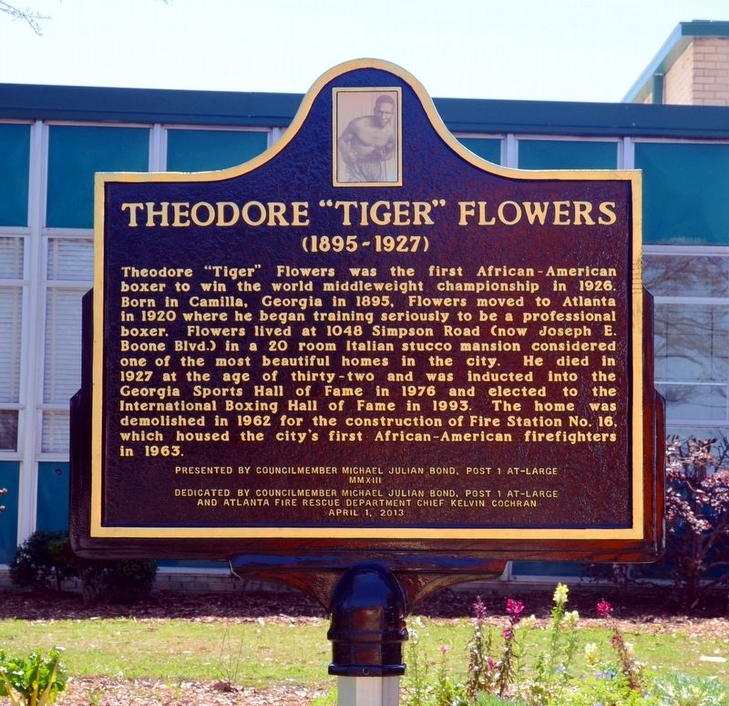 Theodore “Tiger” Flowers Marker image. Click for full size.