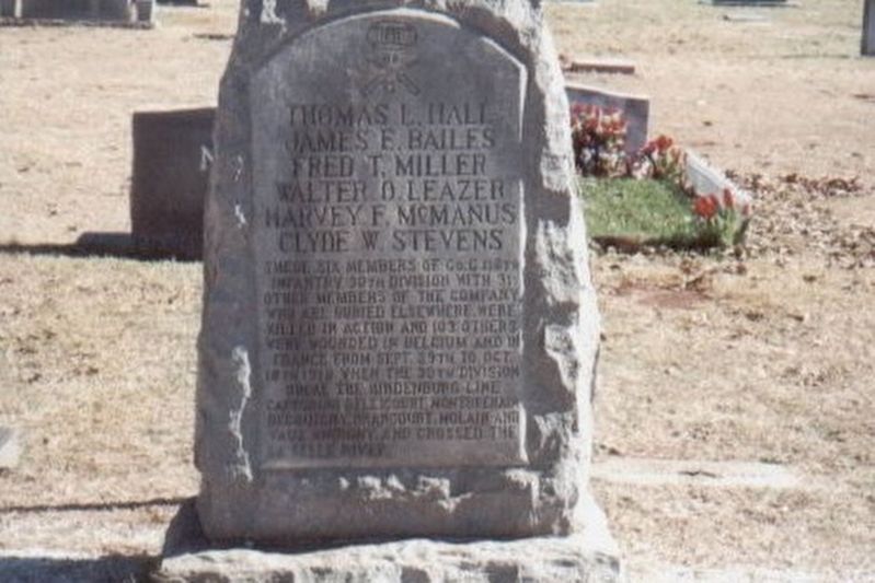 World War I Memorial Marker-full view image. Click for full size.