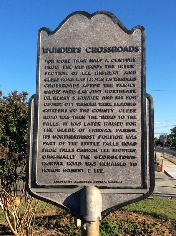 Wunder's Crossroads Marker. Click for full size. Wunder's Crossroads Marker image. Click for full size.