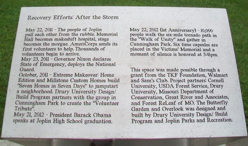Recovery Efforts: After the Storm Marker. Click for full size. Recovery Efforts: After the Storm Marker image. Click for full size.