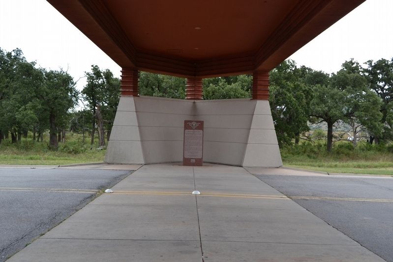 Marker Underneath Visitor Center Porte Cochere. Click for full size. Marker Underneath Visitor Center Porte Cochere image. Click for full size.
