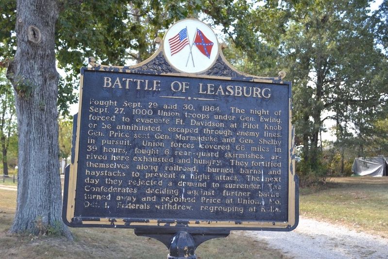 Battle of Leasburg Marker image. Click for full size.
