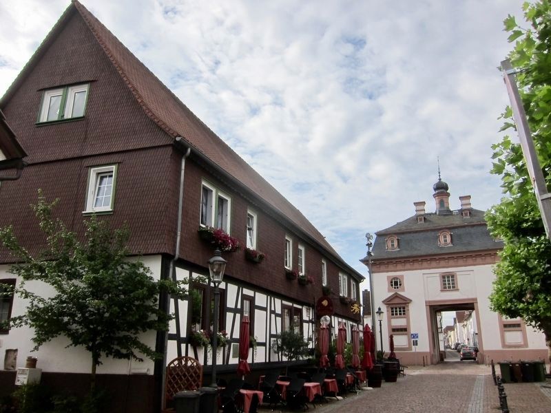 Gasthaus zum Goldenen Lwen / The Inn at the Golden Lion and Marker image. Click for full size.