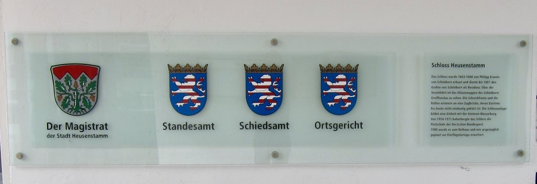 Schloss Heusenstamm / Heusenstamm Palace Marker. Click for full size. Schloss Heusenstamm / Heusenstamm Palace Marker image. Click for full size.