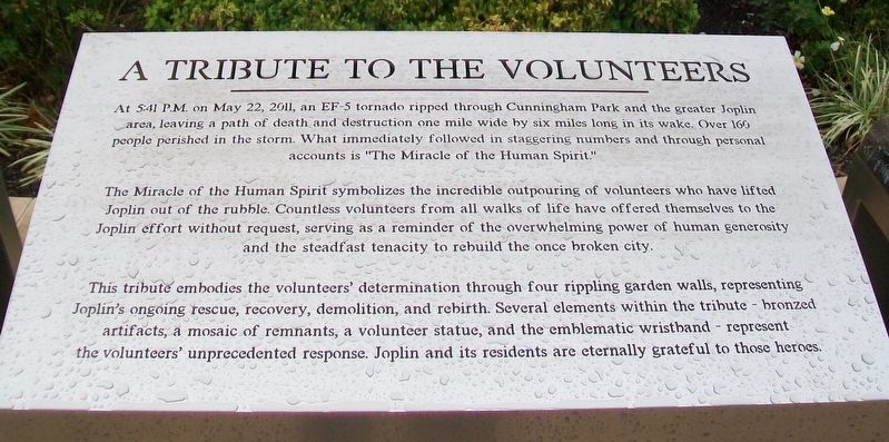 A Tribute to the Volunteers Marker image. Click for full size.