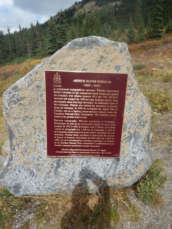 Arthur Oliver Wheeler Marker. Click for full size. Arthur Oliver Wheeler Marker image. Click for full size.