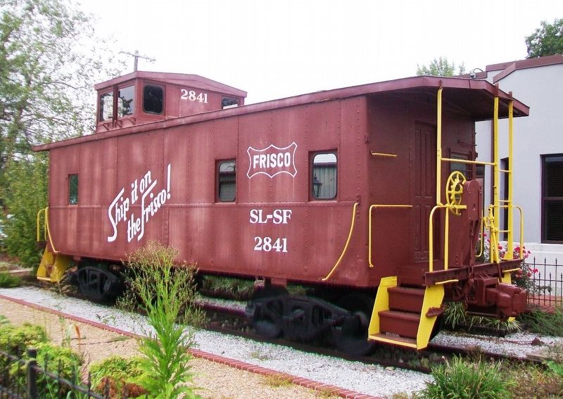 Frisco Caboose at Depot. Click for full size. Frisco Caboose at Depot image. Click for full size.