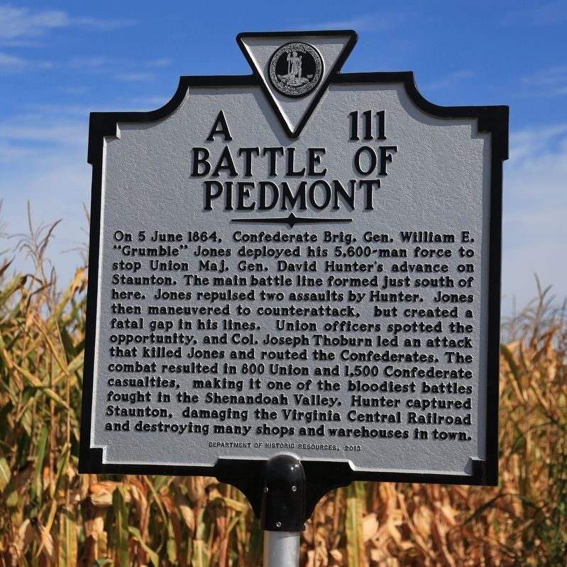 Battle of Piedmont Marker image. Click for full size.