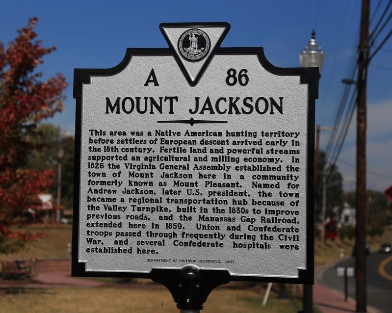 Mount Jackson Marker image. Click for full size.