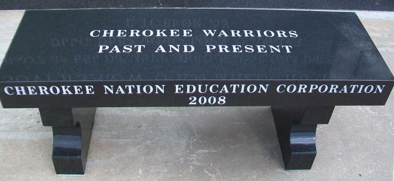 Cherokee Warrior Memorial Bench image. Click for full size.