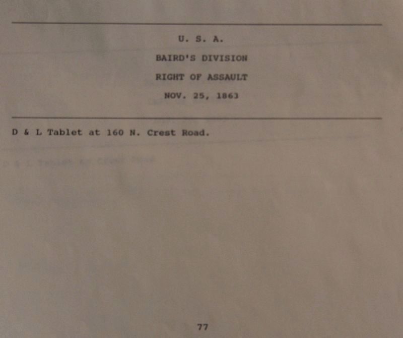Baird's Division Marker. Click for full size. Baird's Division Marker image. Click for full size.