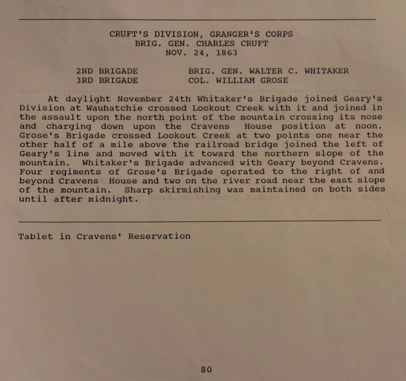 Cruft's Division Marker. Click for full size. Cruft's Division Marker image. Click for full size.
