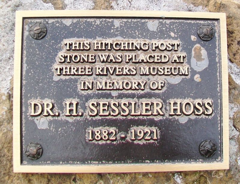 Hitching Post Stone Marker image. Click for full size.