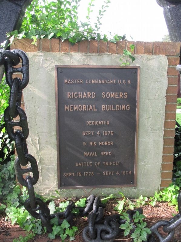 Richard Somers Memorial Building Marker. Click for full size. Richard Somers Memorial Building Marker image. Click for full size.