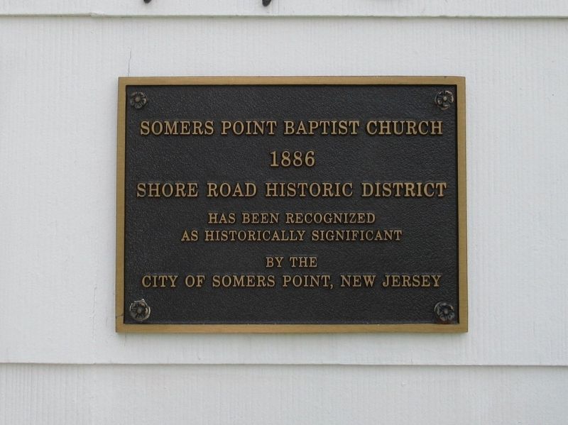 Somers Point Bapist Church Marker. Click for full size. Somers Point Bapist Church Marker image. Click for full size.