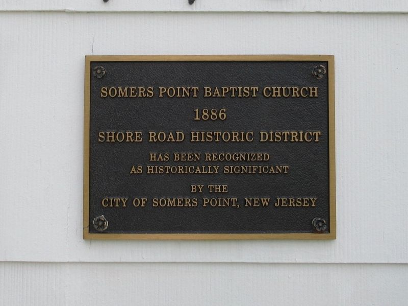 Somers Point Bapist Church Marker image. Click for full size.