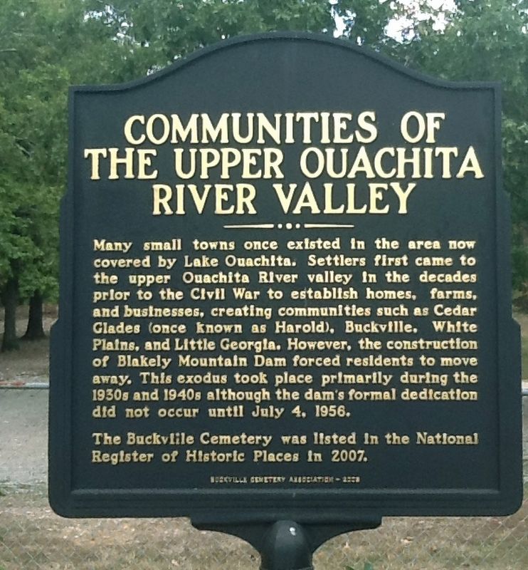Communities of the Upper Ouachita River Valley Marker image. Click for full size.