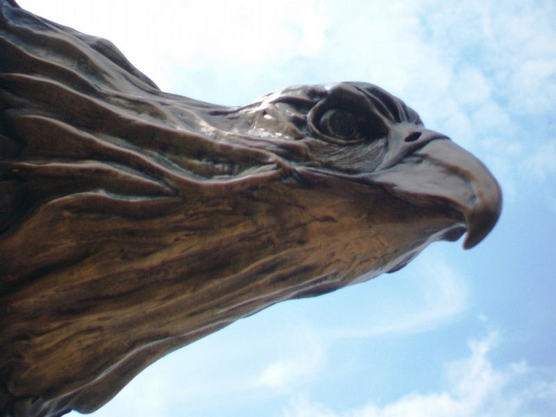 "The Sentry" Sculpture Detail image. Click for full size.