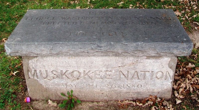 Muskogee Nation Commemorative Stone and Capstone image. Click for full size.