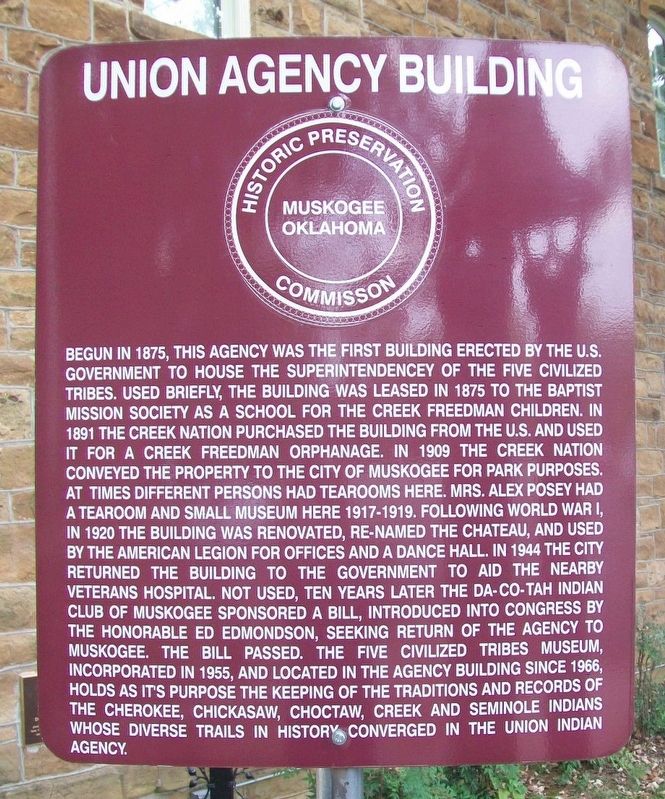 Union Agency Building Marker image. Click for full size.