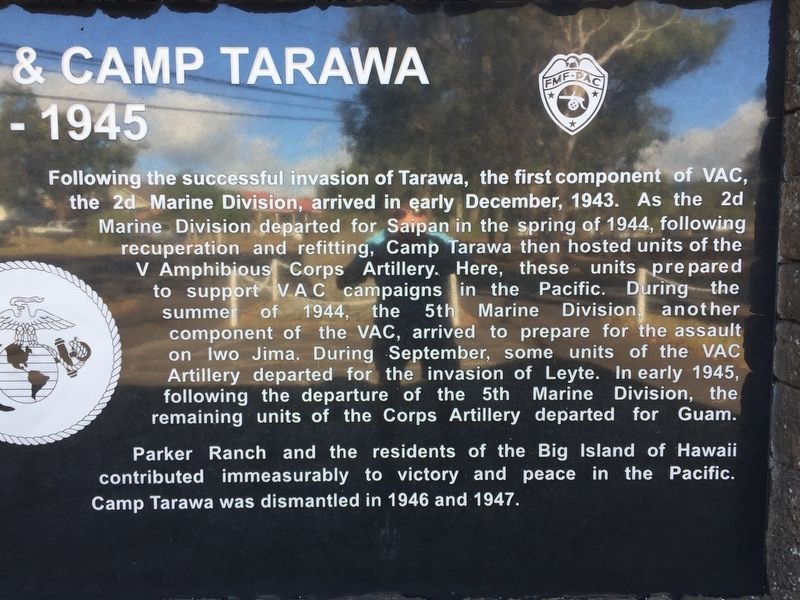 Parker Ranch & Camp Tarawa 1943-1945 stone, right-half image. Click for full size.