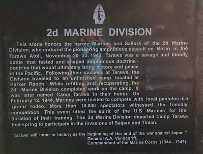 2d Marine Division stone image. Click for full size.