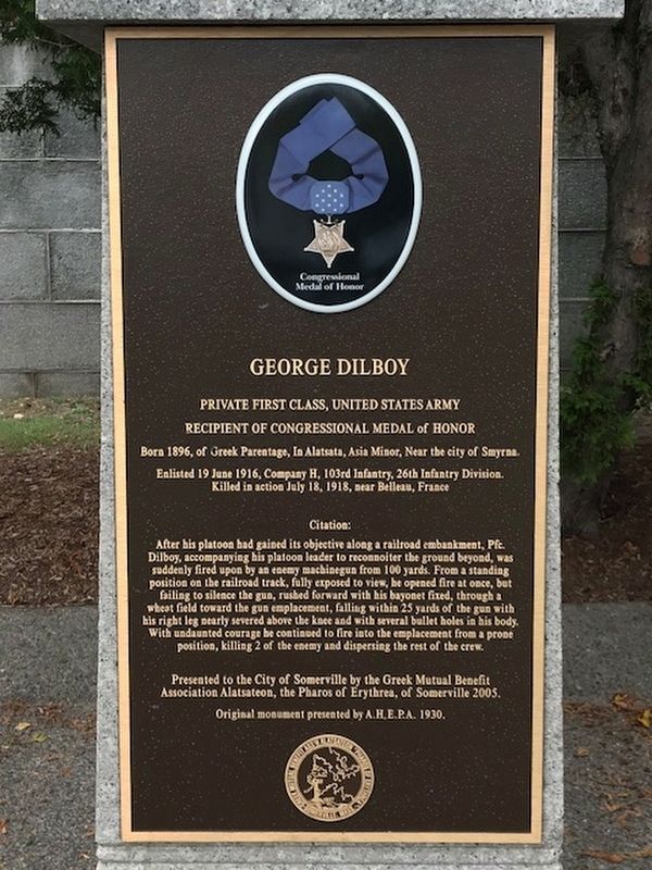 George Dilboy Marker-close up photo image. Click for full size.