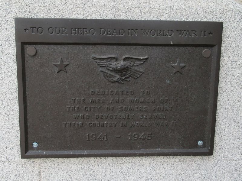 Somers Point World War II Memorial image. Click for full size.