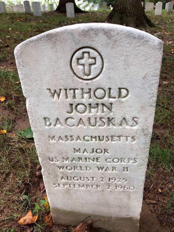 Major Withold J. Bacauskas' grave in Arlington National Cemetery, Section 48, 1202. image. Click for full size.