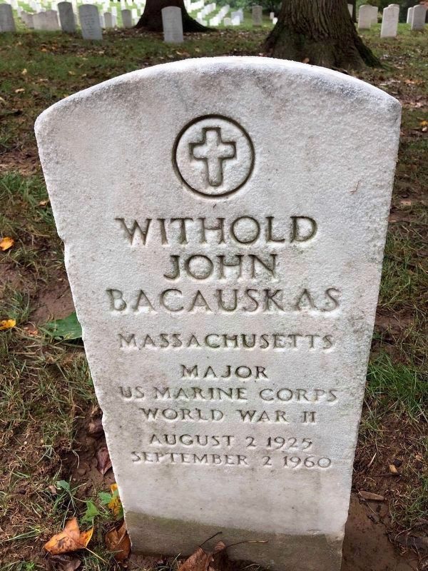 Major Withold J. Bacauskas' grave in Arlington National Cemetery, Section 48, 1202.. Click for full size. Major Withold J. Bacauskas' grave in Arlington National Cemetery, Section 48, 1202. image. Click for full size.