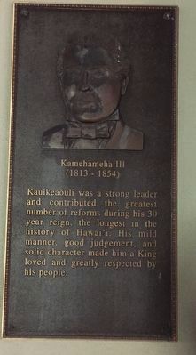 Kamehameha III Marker image. Click for full size.