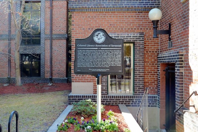 Colored Library Association of Savannah Marker image. Click for full size.