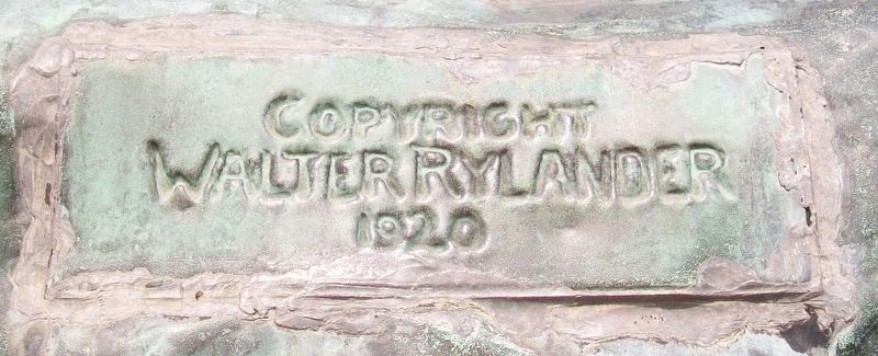 World War Memorial Sculptor's Mark image. Click for full size.