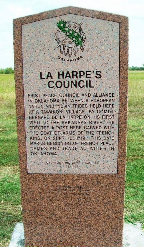 La Harpe's Council Marker image. Click for full size.