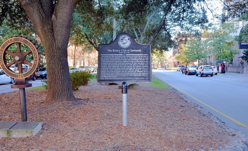 The Rotary Club of Savannah Marker image. Click for full size.