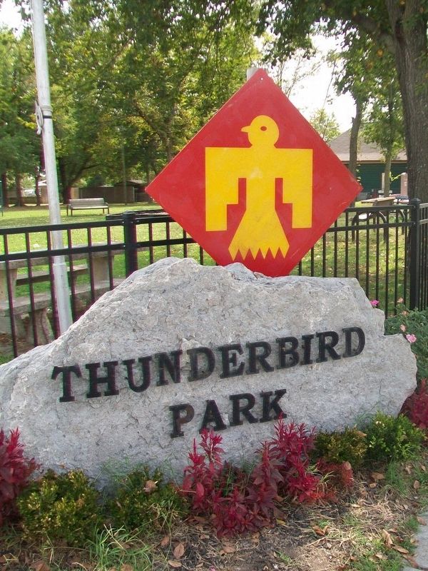 Thunderbird Park Sign image. Click for full size.
