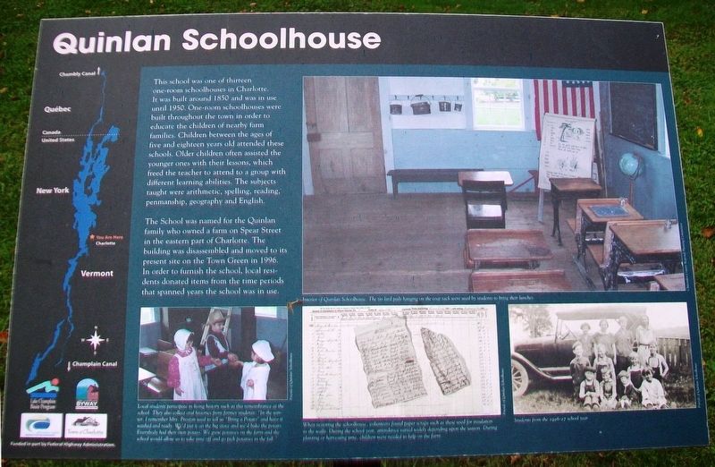Quinlan Schoolhouse Marker image. Click for full size.