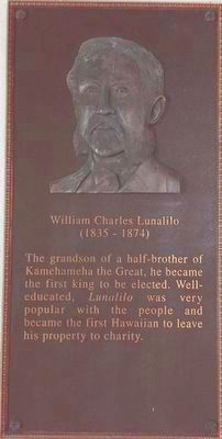 William Charles Lunalilo Marker image. Click for full size.