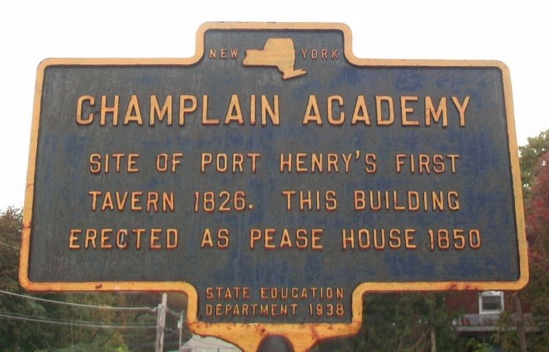 Champlain Academy Marker image. Click for full size.