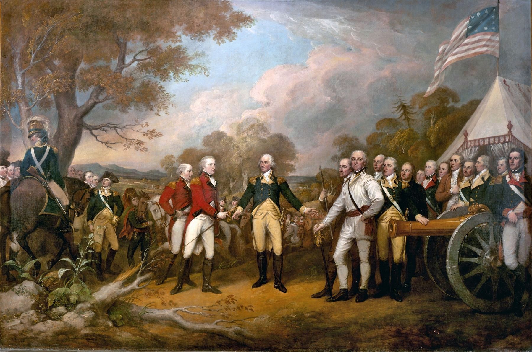 “Surrender of General Burgoyne” image. Click for full size.