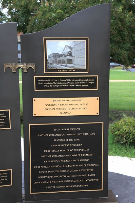 Virginia Union University Monument, Sixth Panel image. Click for full size.
