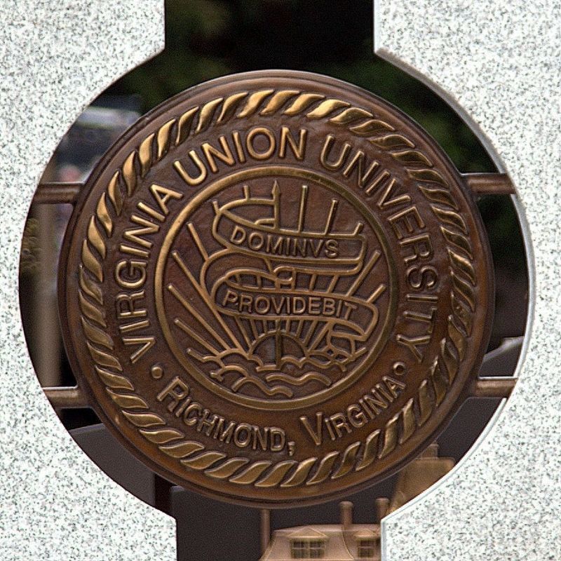 Seal of Virginia Union University, in Bronze image. Click for full size.