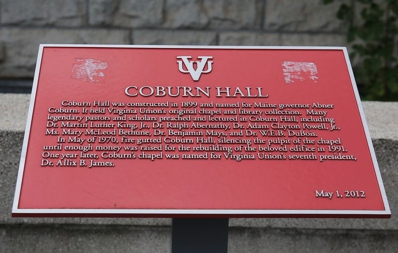 Coburn Hall Marker. Click for full size. Coburn Hall Marker image. Click for full size.