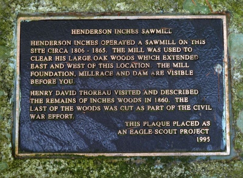 Henderson Inches Sawmill Marker. Click for full size. Henderson Inches Sawmill Marker image. Click for full size.