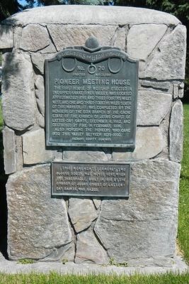 Pioneer Meeting House Marker image. Click for full size.
