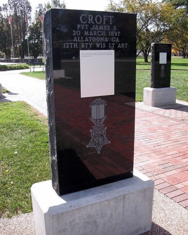 James E. Croft Marker. Click for full size. James E. Croft Marker image. Click for full size.