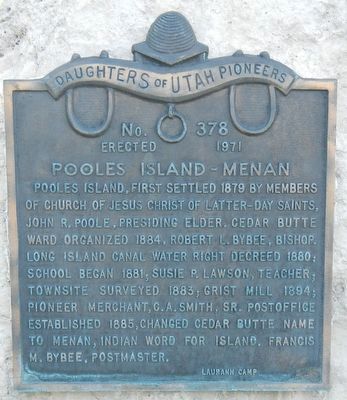 Pooles Island - Menan Marker image. Click for full size.